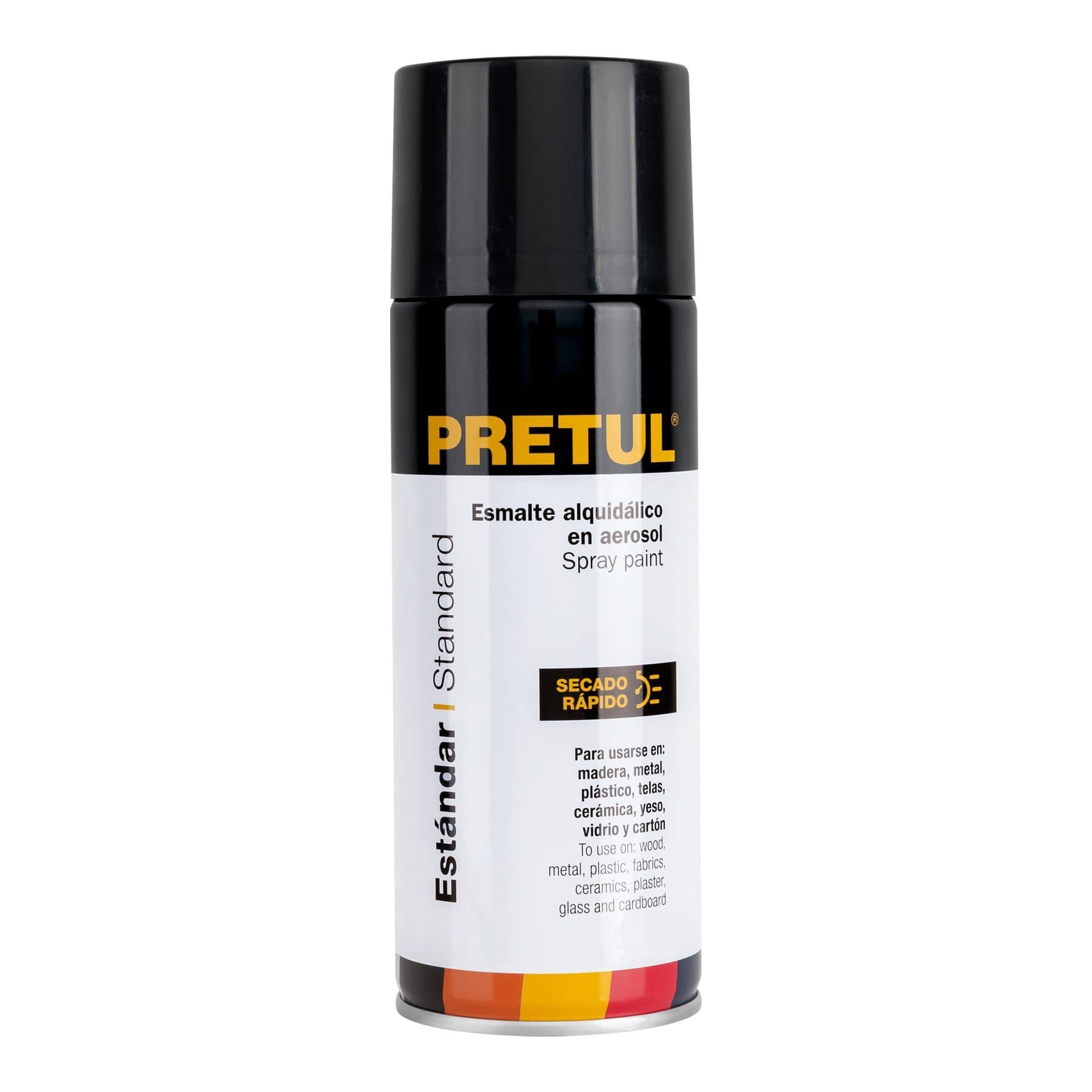 PINTURA EN AEROSOL, NEGRO MATE, PRETUL — Pretul