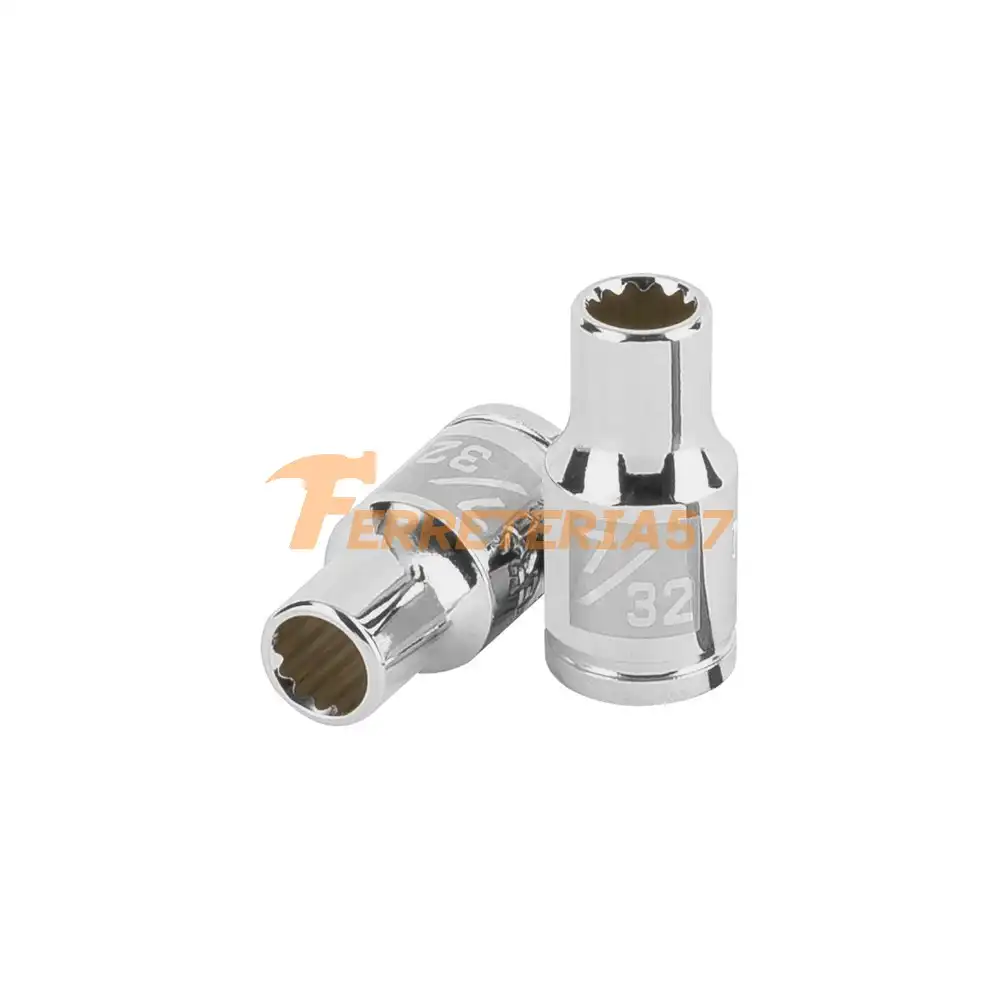 Dado de 7/32', 12 puntas, cuadro 1/4', Truper - 100874 - D-1407-B