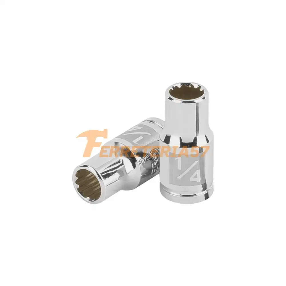 Dado de 1/4', 12 puntas, cuadro 1/4', Truper - 100875 - D-1408-B