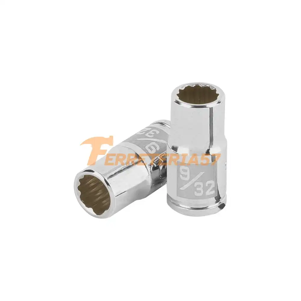 Dado de 9/32', 12 puntas, cuadro 1/4', Truper - 100876 - D-1409-B