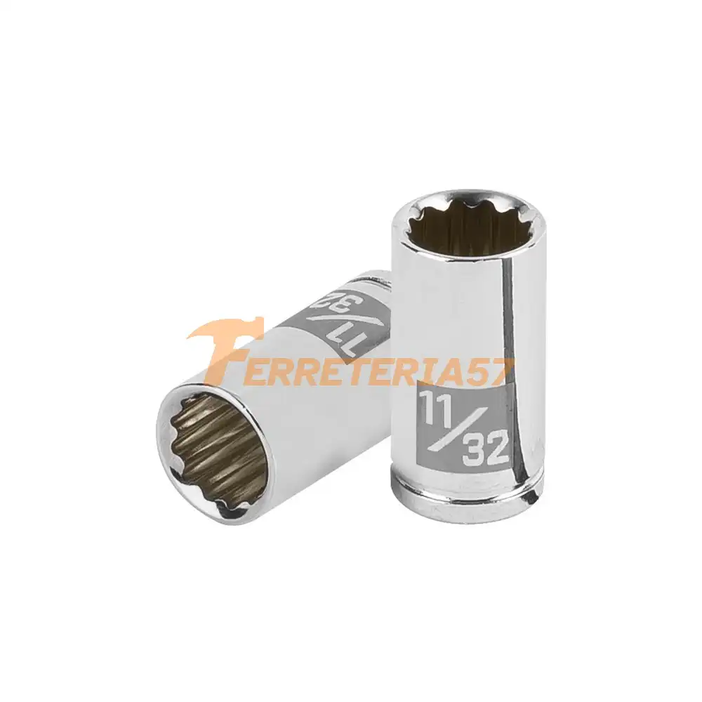 Dado de 11/32', 12 puntas, cuadro 1/4', Truper - 100879 - D-1411-B