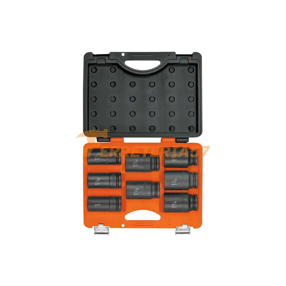 Juego de 8 dados largos cuadro 3/4' de impacto 6 puntas std - 100948 - JDI-3/4X8HL