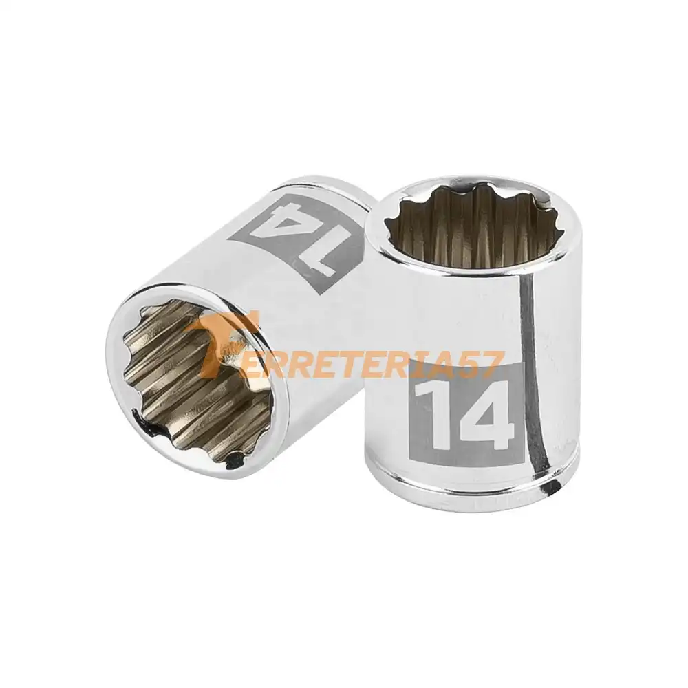 Dado de 14 mm, 12 puntas, cuadro 1/4', Truper - 100953 - D-1414-BM
