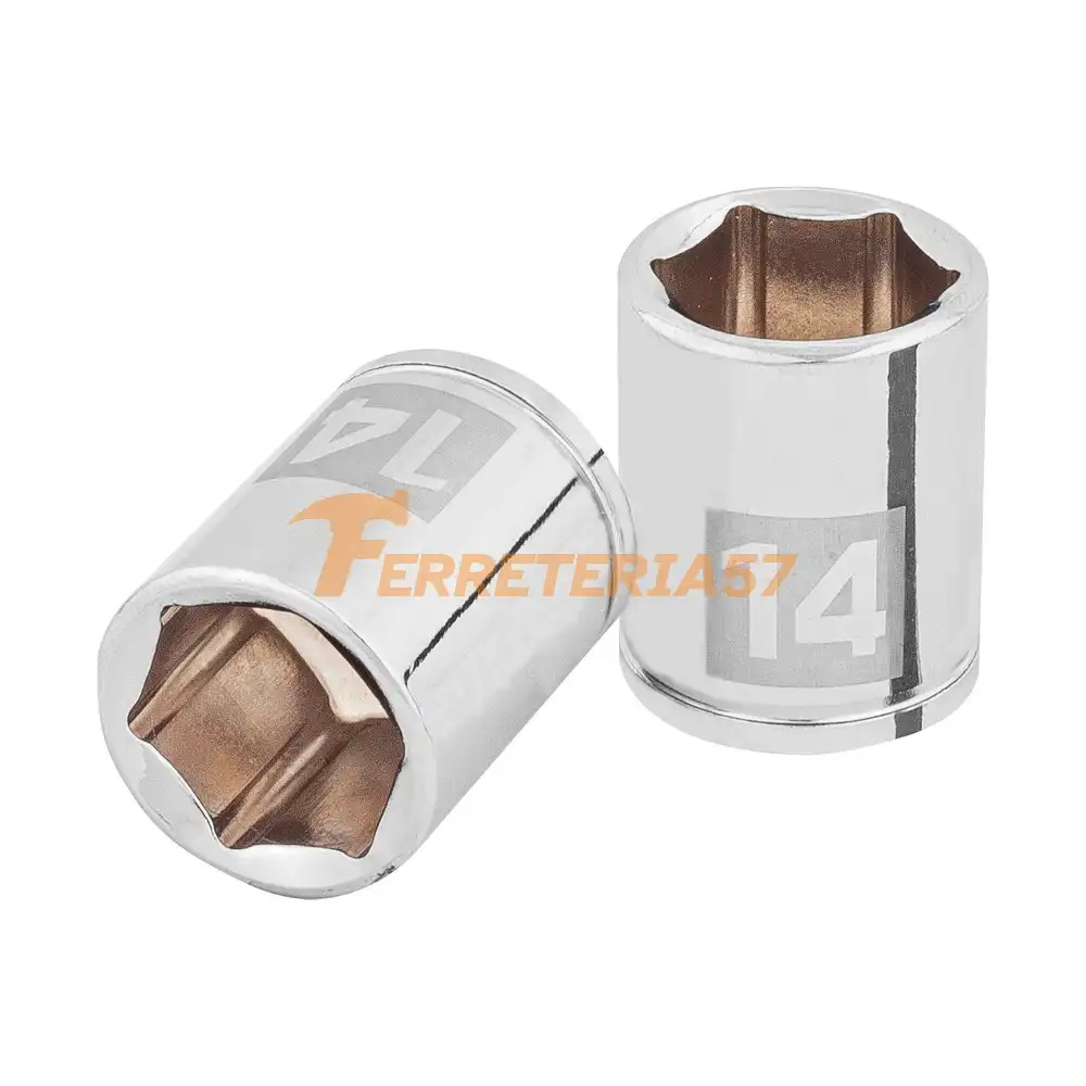 Dado de 14 mm, 6 puntas, cuadro 1/4', Truper - 100967 - D-1414-M