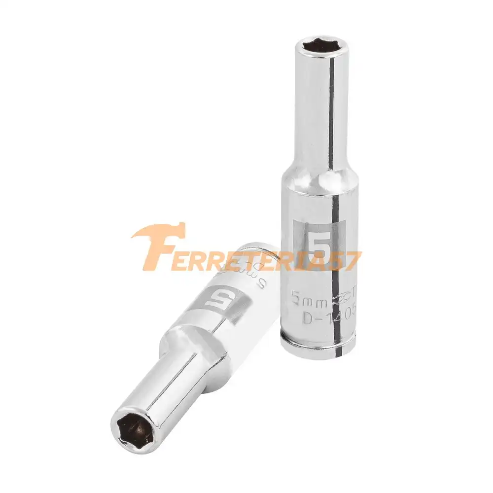 Dado largo de 5 mm, 6 puntas, cuadro 1/4', Truper - 100969 - D-1405-LM