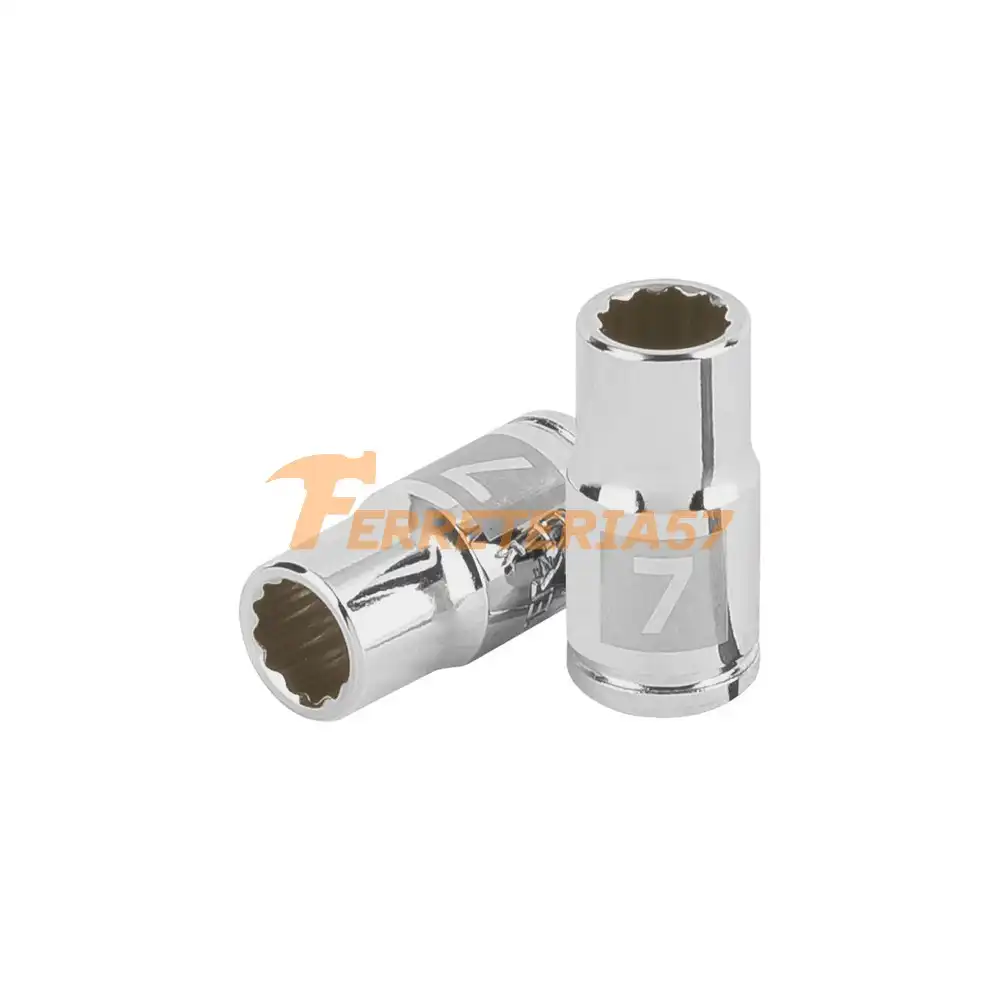 Dado de 7 mm, 12 puntas, cuadro 1/4', Truper - 100979 - D-1407-BM
