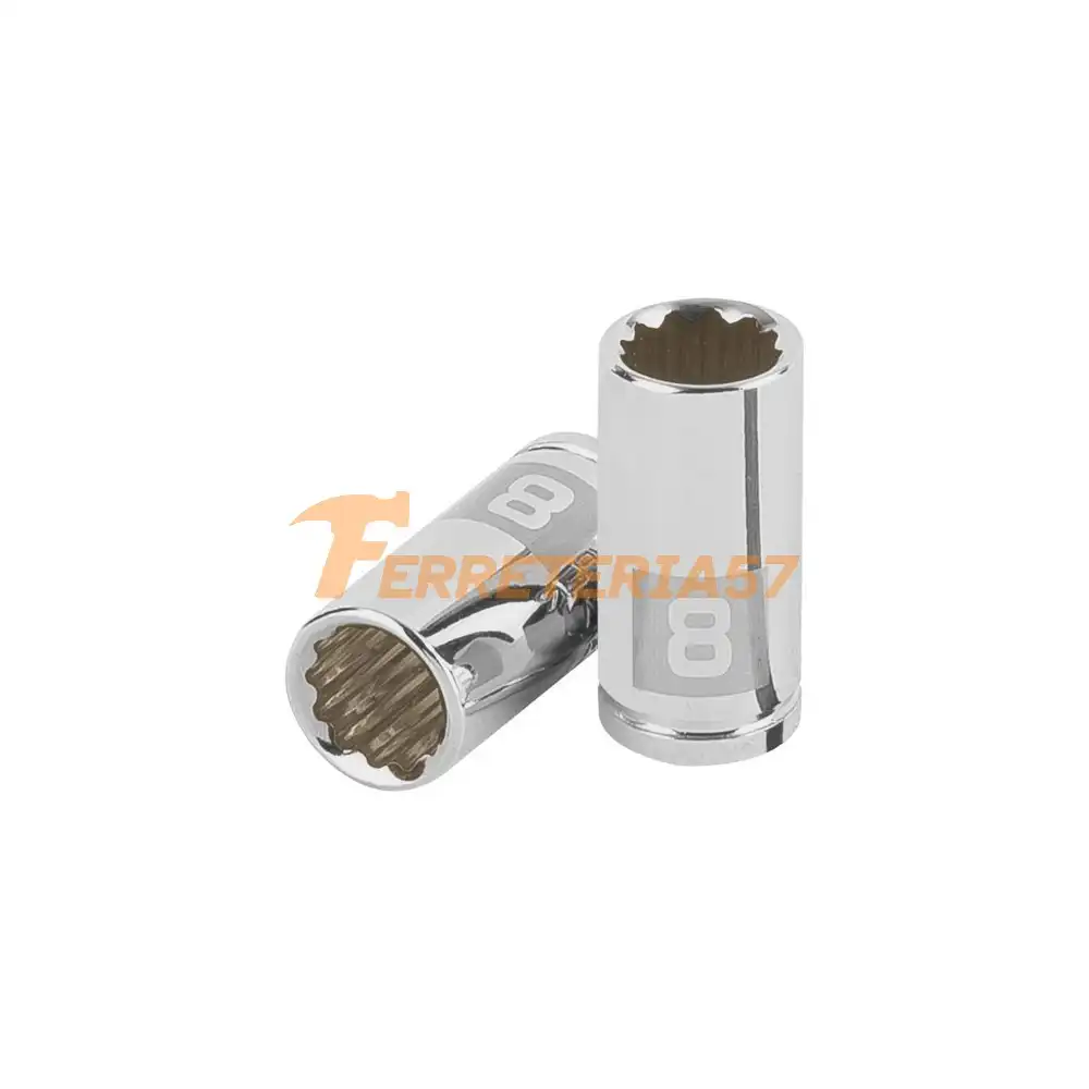 Dado de 8 mm, 12 puntas, cuadro 1/4', Truper - 100980 - D-1408-BM
