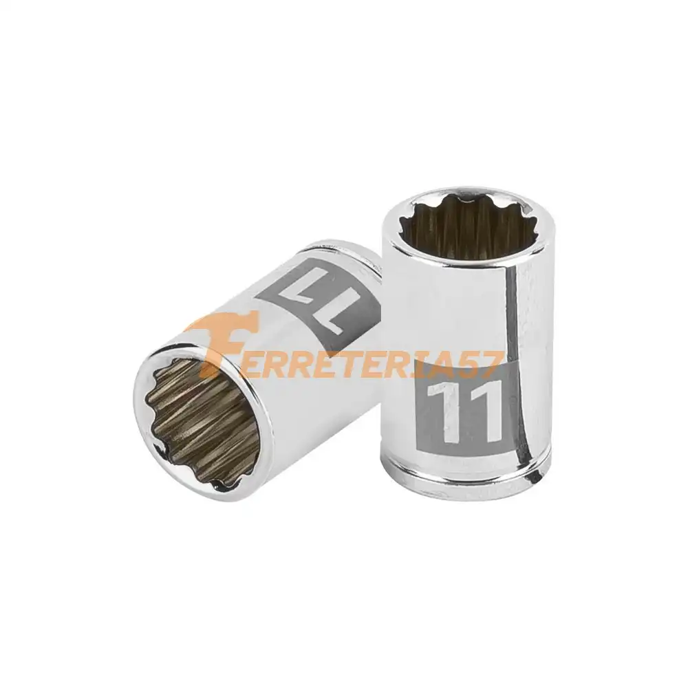 Dado de 11 mm, 12 puntas, cuadro 1/4', Truper - 100984 - D-1411-BM