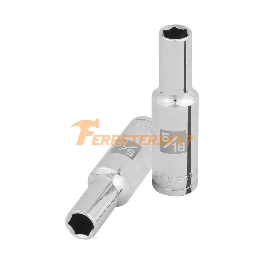 Dado largo de 5/16', 6 puntas, cuadro 3/8', Truper - 100990 - D-3810-HL