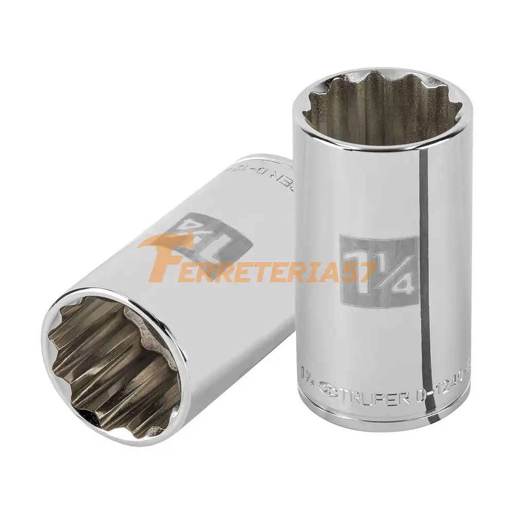 Dado largo de 1-1/4' 12 puntas, cuadro 1/2', Truper - 101005 - D-1240-EL
