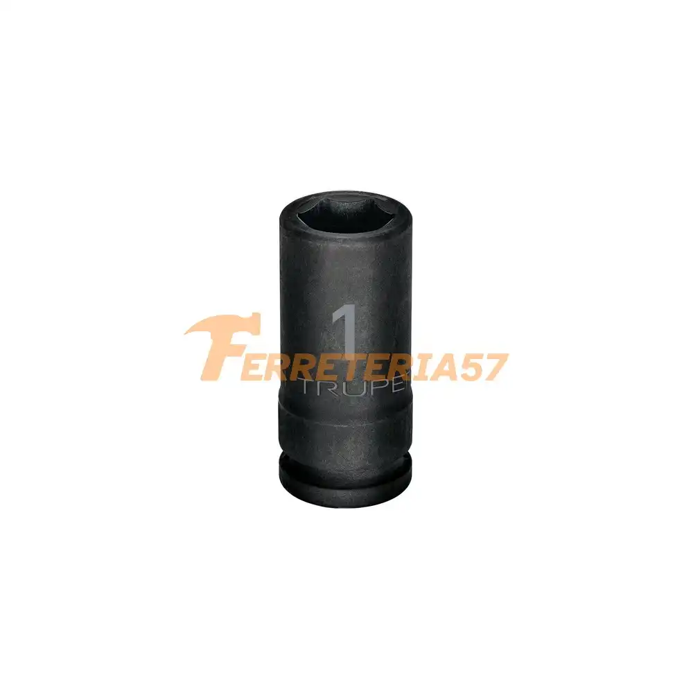 Dado largo de impacto de 1', 6 puntas, cuadro 3/4', Truper - 12434 - D-7516-L