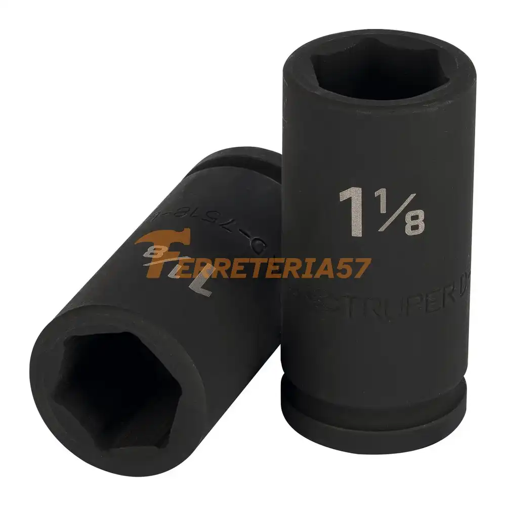 Dado largo de impacto de 1-1/8', 6 puntas, cuadro 3/4' - 12436 - D-7518-L