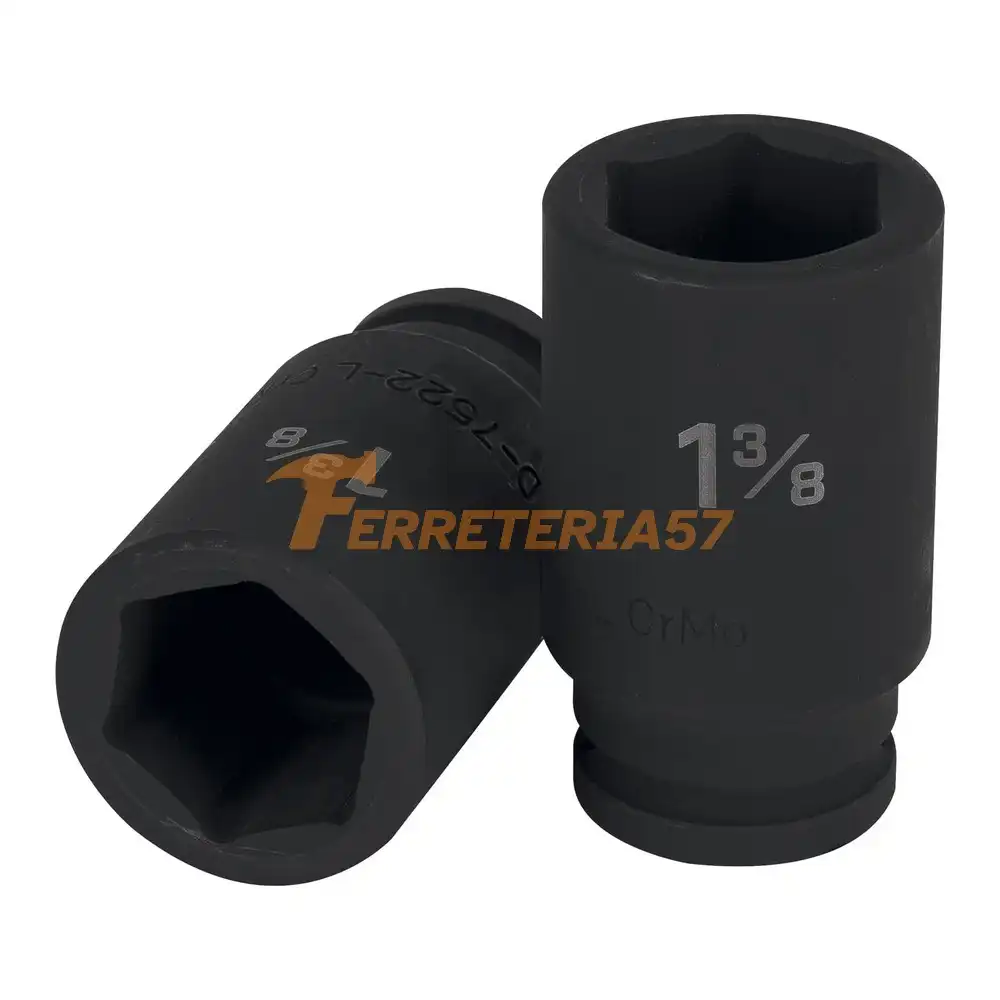 Dado largo de impacto de 1-3/8', 6 puntas, cuadro 3/4' - 12440 - D-7522-L