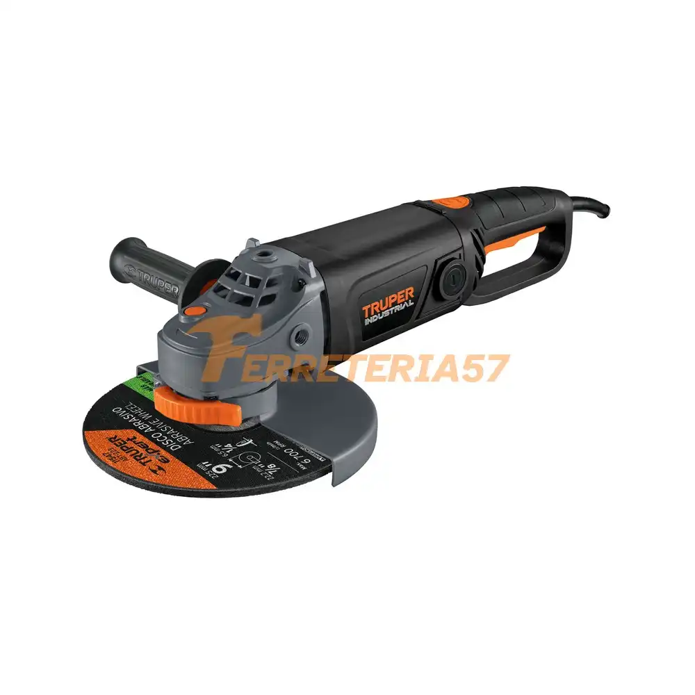 Esmeriladora angular 9', 2100W, TRUPER INDUSTRIAL - 12482 - ESMA-9N3