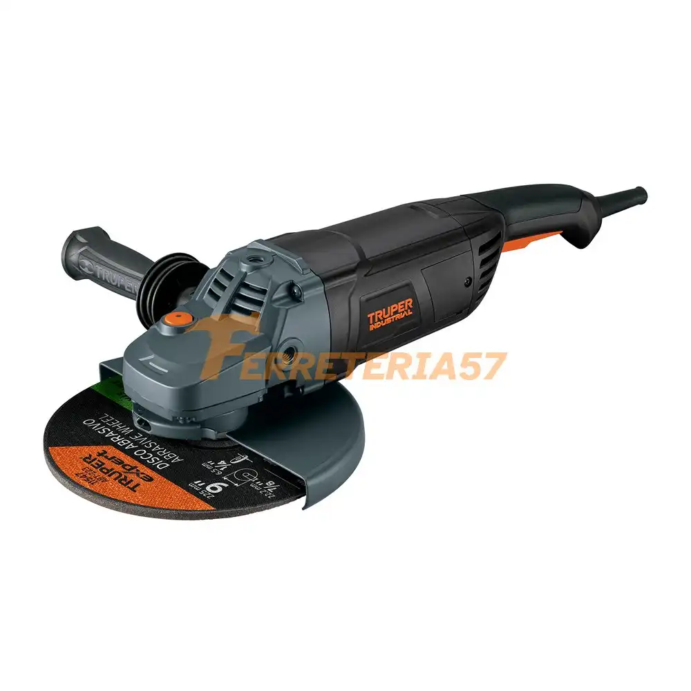 Esmeriladora angular 9', 2450W, TRUPER INDUSTRIAL - 12483 - ESMA-9N4