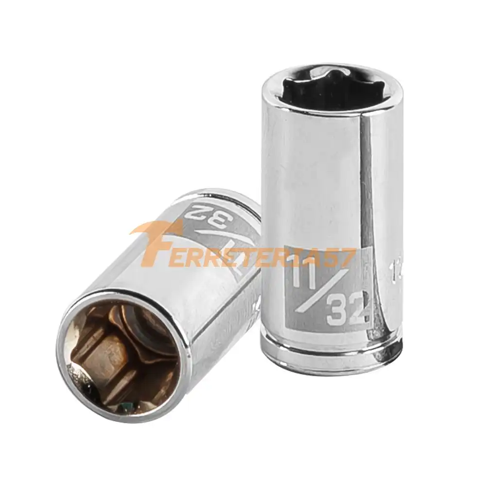 Dado de 11/32', 6 puntas, cuadro 1/4', Truper - 13159 - D-1411