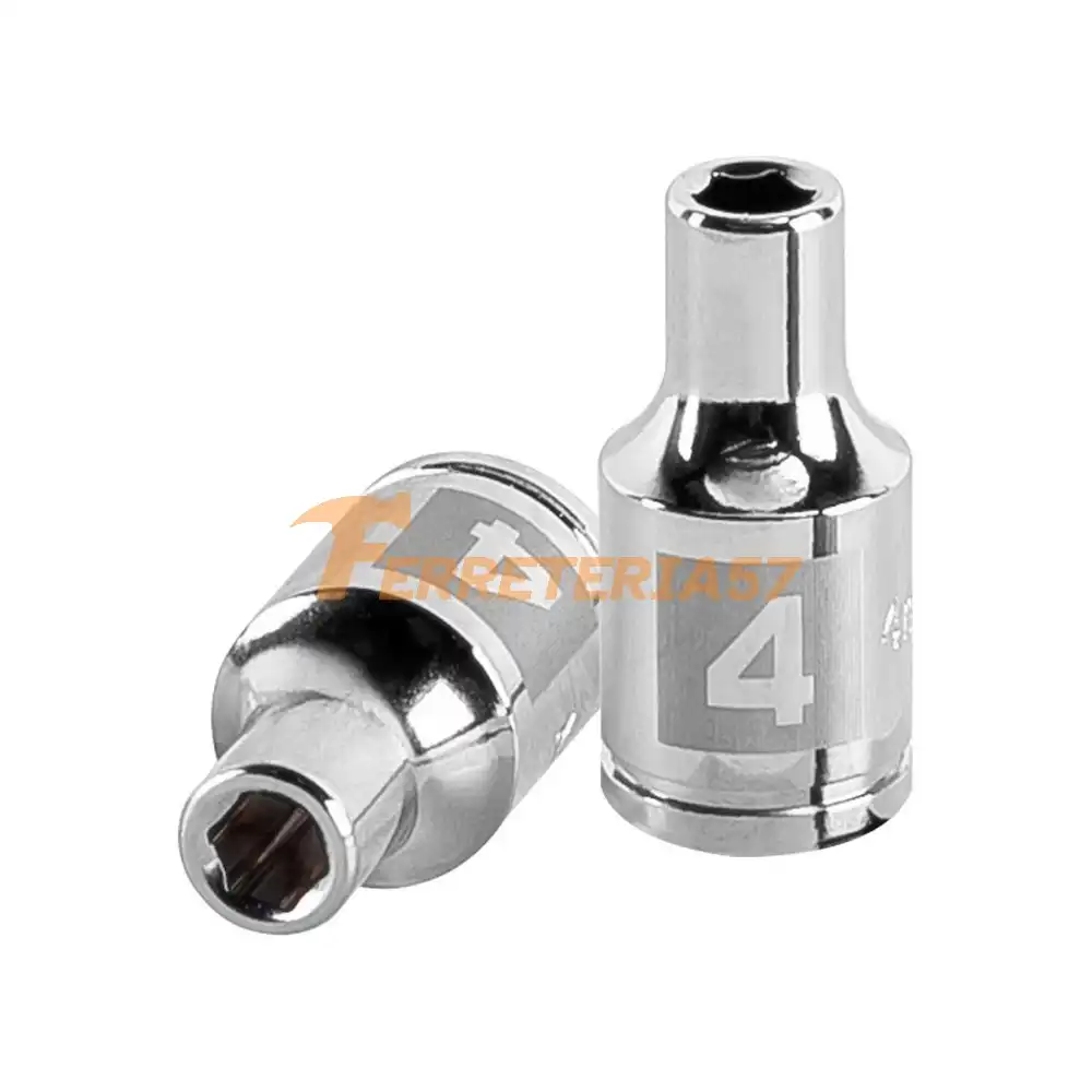 Dado de 4 mm, 6 puntas, cuadro 1/4', Truper - 13166 - D-1404-M