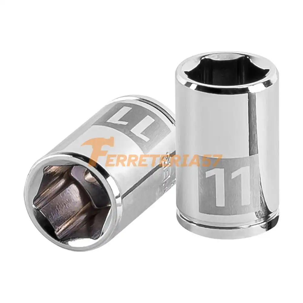 Dado de 11 mm, 6 puntas, cuadro 1/4', Truper - 13173 - D-1411-M