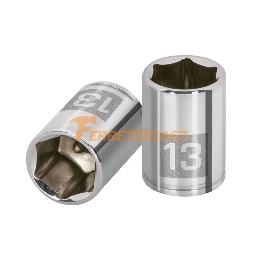 Dado de 13 mm, 6 puntas, cuadro 1/4', Truper - 13175 - D-1413-M