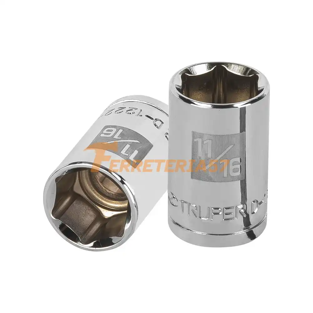 Dado de 11/16', 6 puntas, cuadro 1/2', Truper - 13235 - D-1222-H