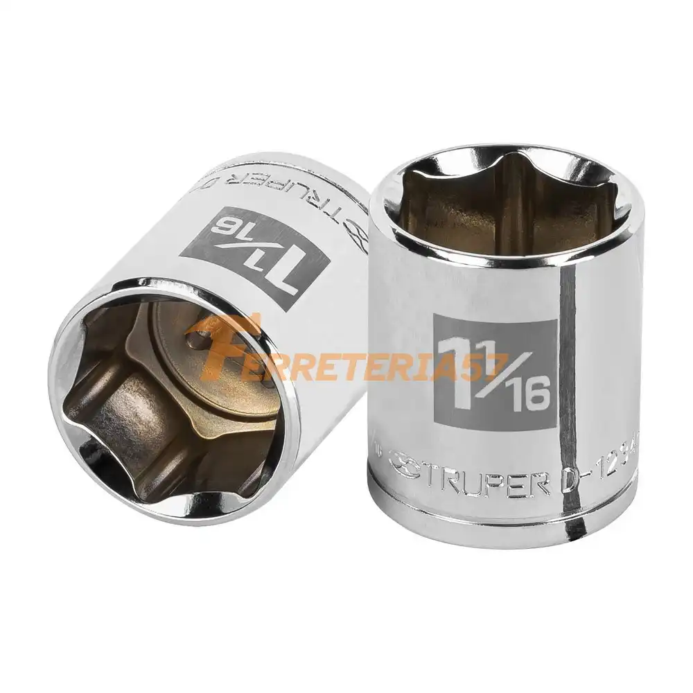Dado de 1-1/16', 6 puntas, cuadro 1/2', Truper - 13241 - D-1234-H