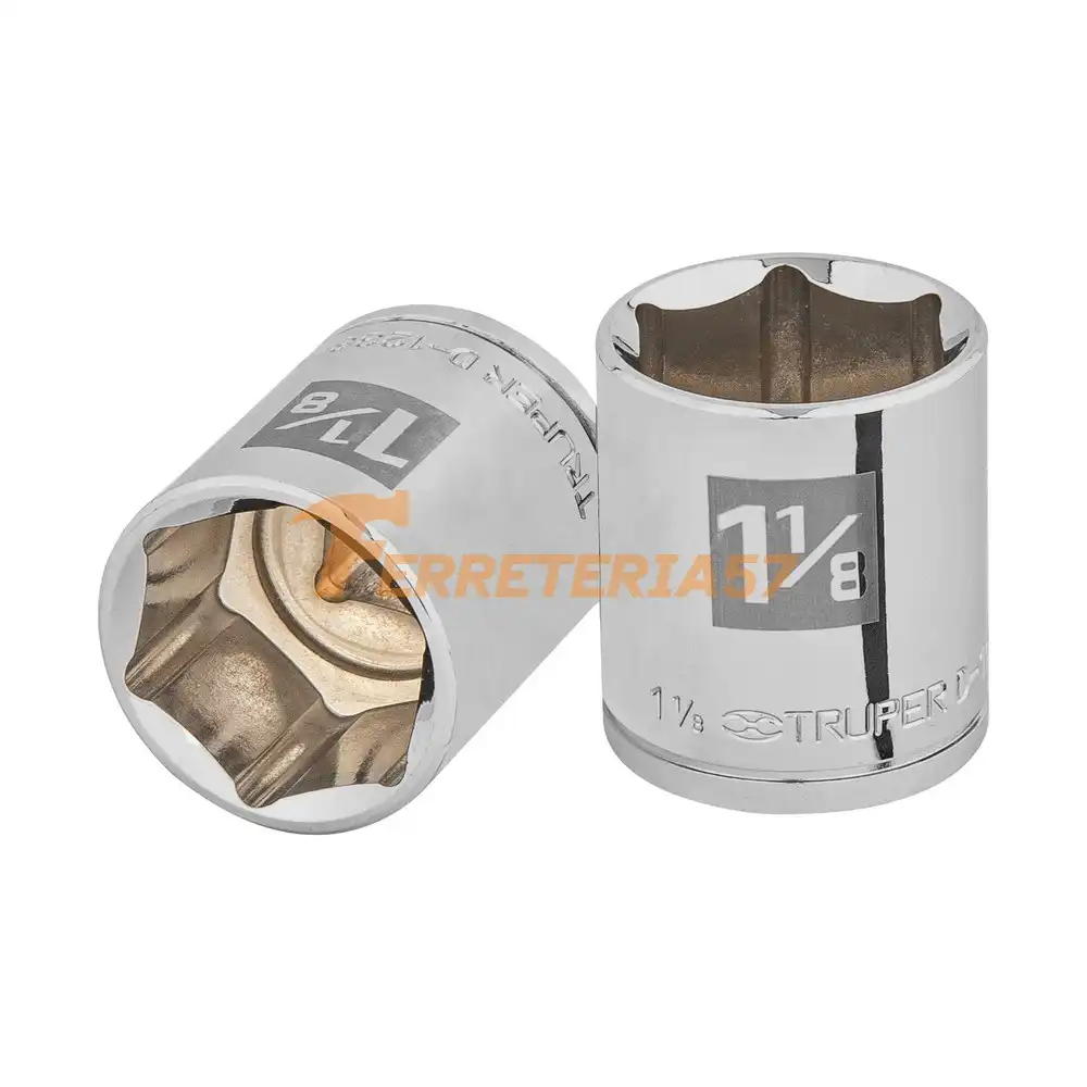 Dado de 1-1/8', 6 puntas, cuadro 1/2', Truper - 13242 - D-1236-H