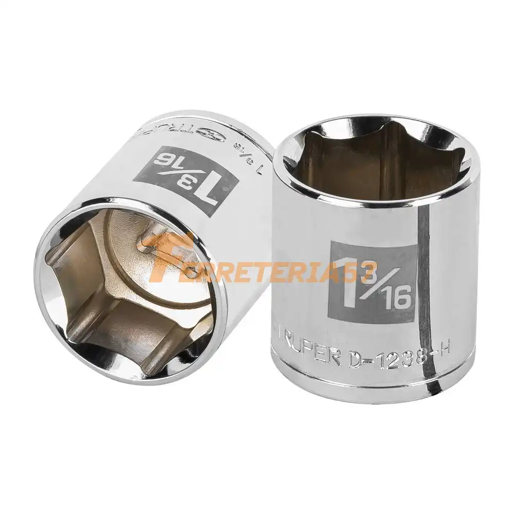 Dado de 1-3/16', 6 puntas, cuadro 1/2', Truper - 13243 - D-1238-H
