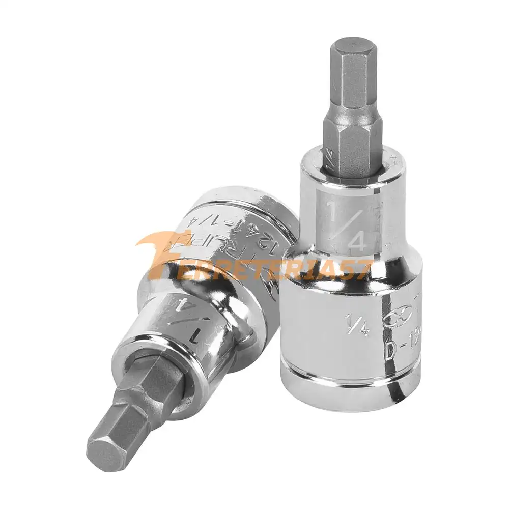 Dado punta hexagonal de 1/4', cuadro 1/2', Truper - 13251 - D-1241-1/4