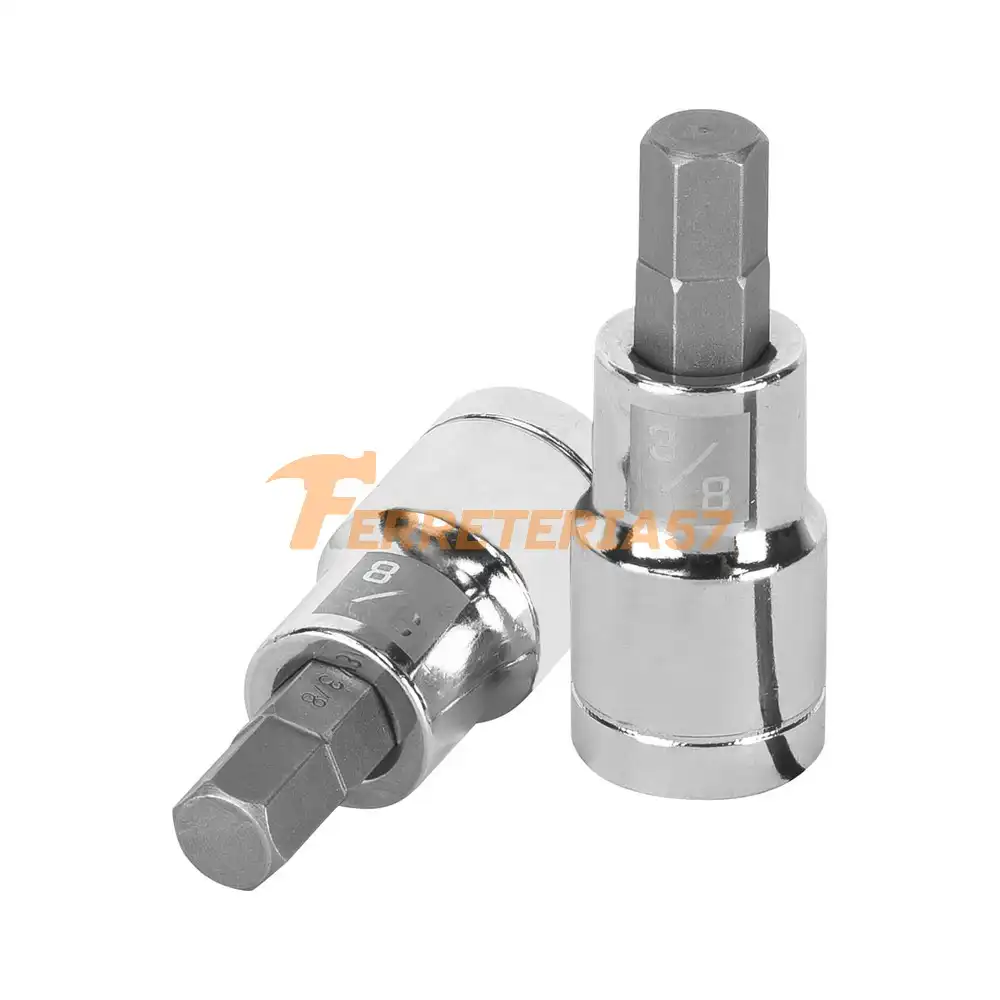 Dado punta hexagonal de 3/8', cuadro 1/2', Truper - 13253 - D-1241-3/8