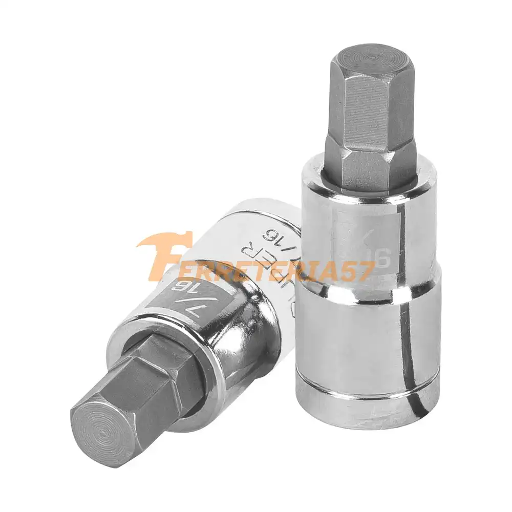 Dado punta hexagonal de 7/16', cuadro 1/2', Truper - 13254 - D-1241-7/16