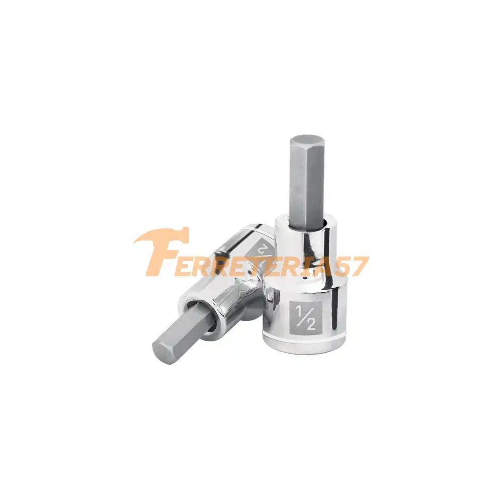 Dado punta hexagonal de 1/2', cuadro 1/2', Truper - 13255 - D-1241-1/2