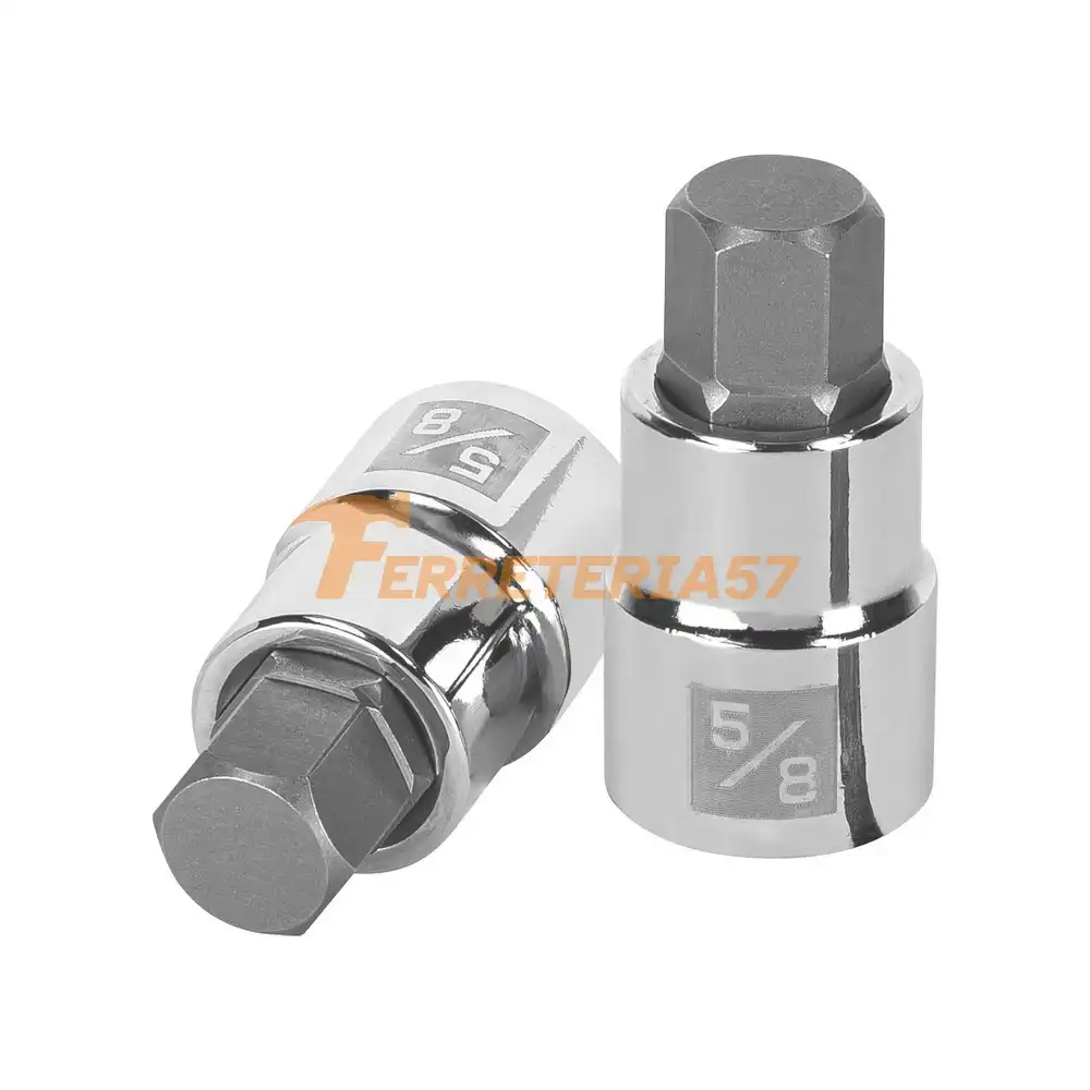 Dado punta hexagonal de 5/8', cuadro 1/2', Truper - 13257 - D-1241-5/8