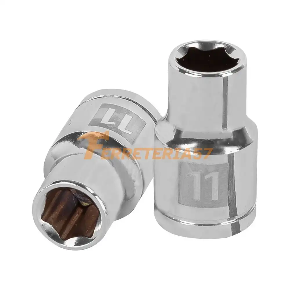 Dado de 11 mm, 6 puntas, cuadro 1/2', Truper - 13261 - D-1211-M