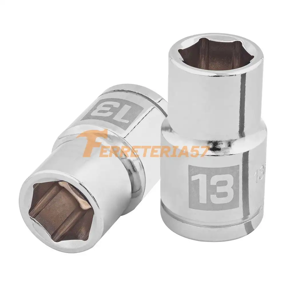 Dado de 13 mm, 6 puntas, cuadro 1/2', Truper - 13263 - D-1213-M