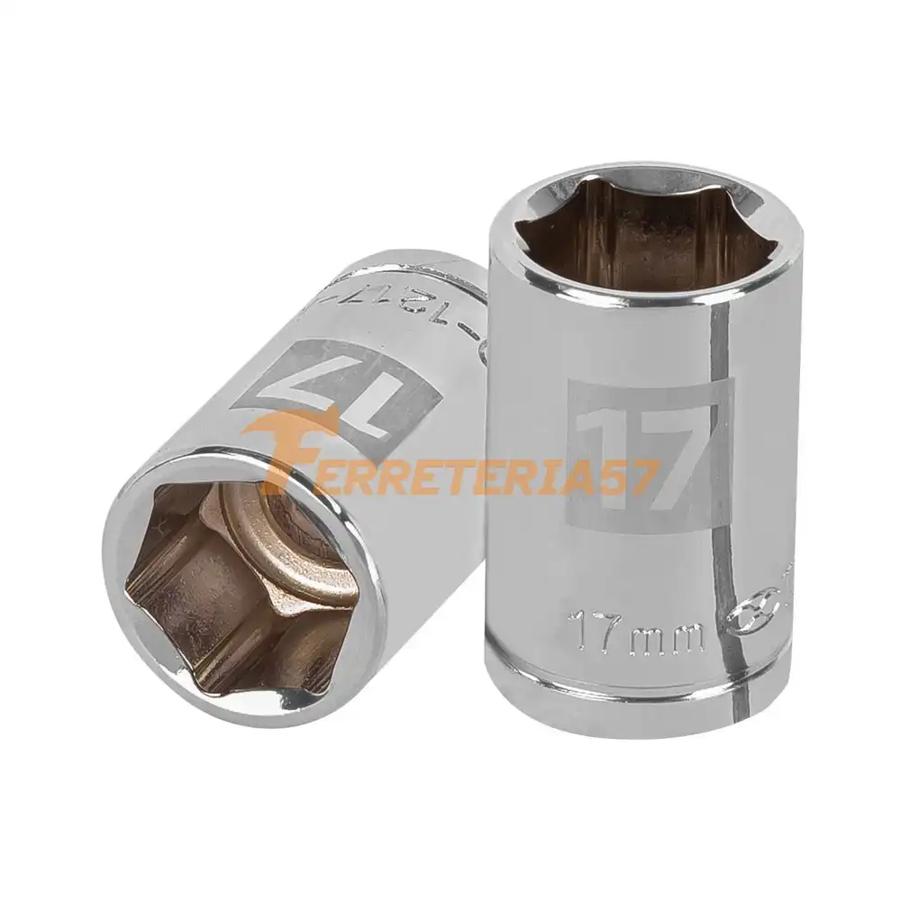 Dado de 17 mm, 6 puntas, cuadro 1/2', Truper - 13267 - D-1217-M