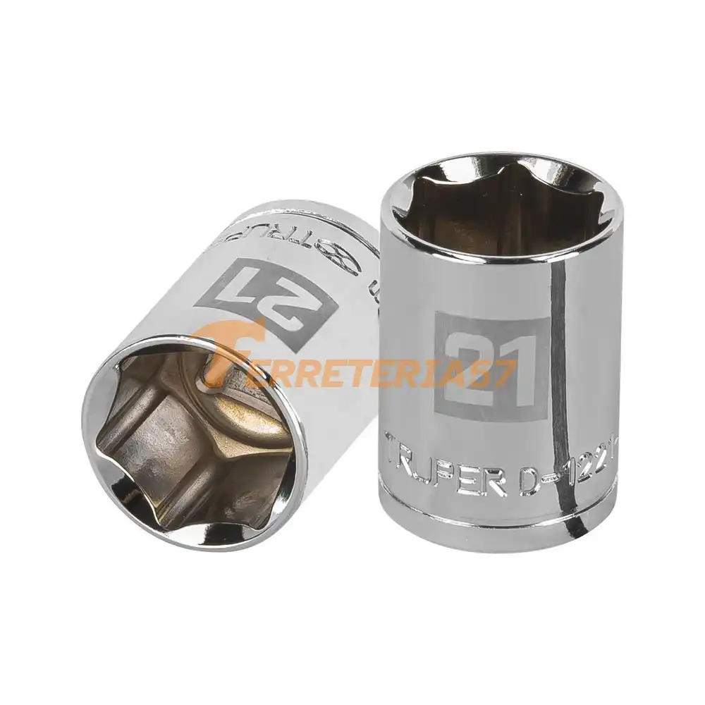 Dado de 21 mm, 6 puntas, cuadro 1/2', Truper - 13271 - D-1221-M