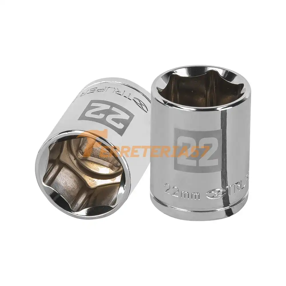 Dado de 22 mm, 6 puntas, cuadro 1/2', Truper - 13272 - D-1222-M
