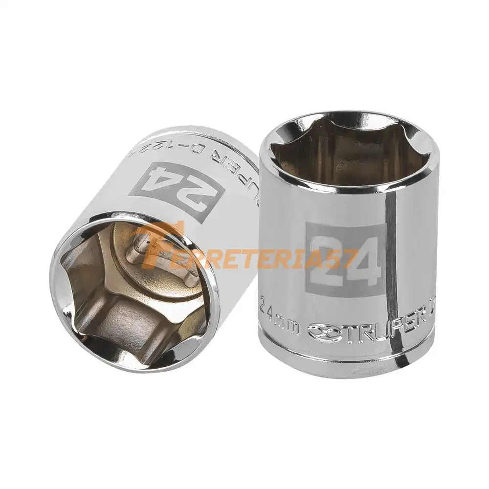 Dado de 24 mm, 6 puntas, cuadro 1/2', Truper - 13274 - D-1224-M