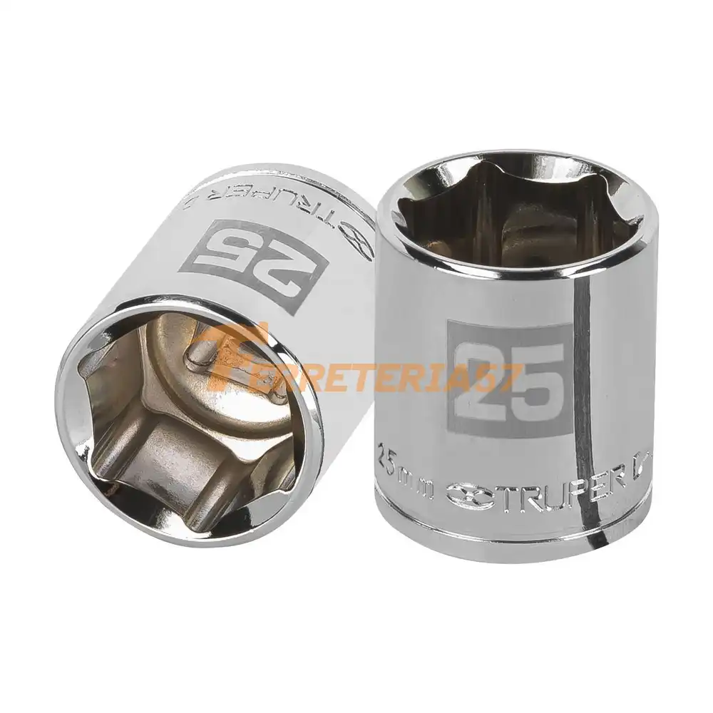 Dado de 25 mm, 6 puntas, cuadro 1/2', Truper - 13275 - D-1225-M