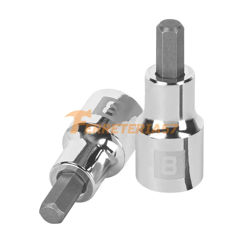 Dado punta hexagonal de 8 mm, cuadro 1/2', Truper - 13282 - D-1241-8M
