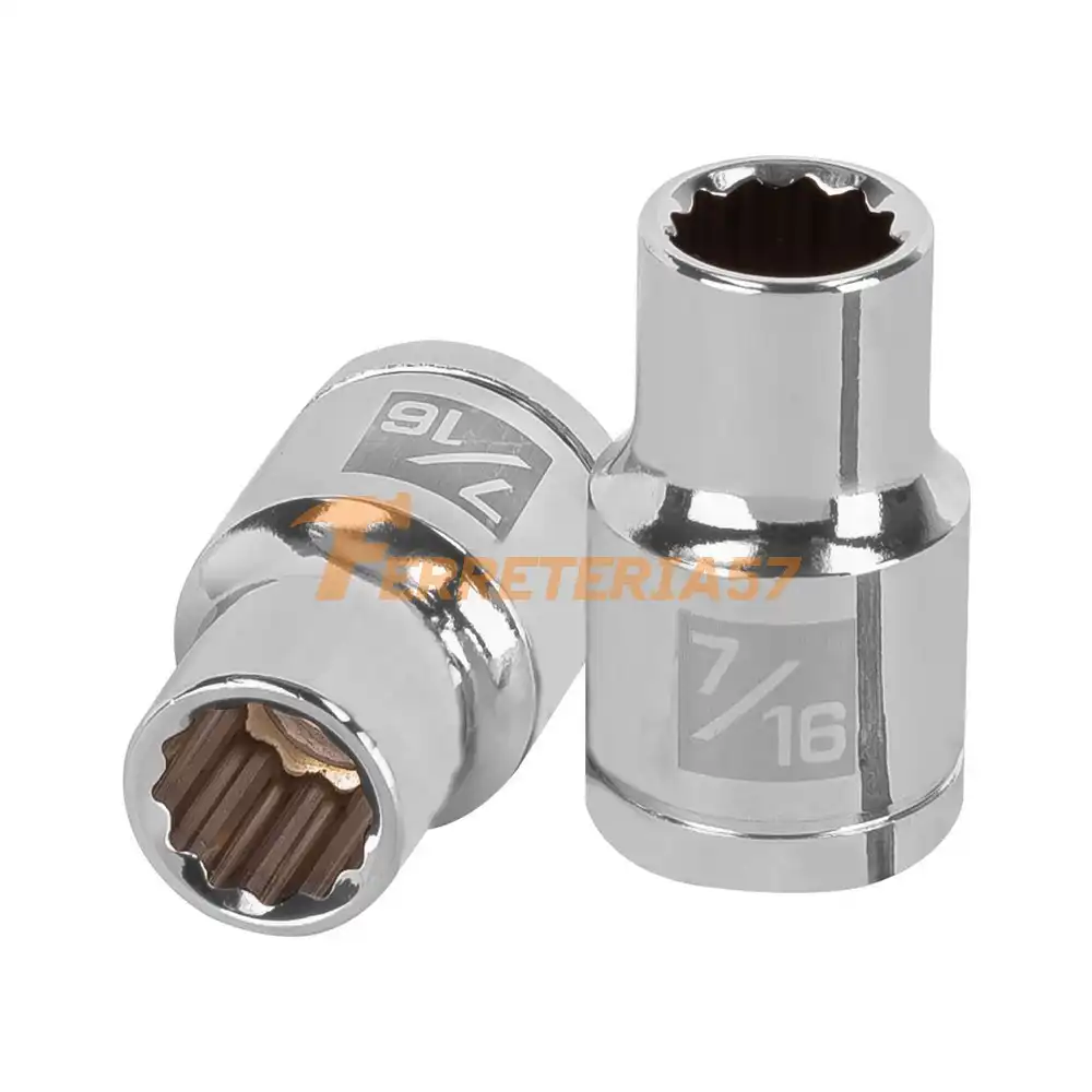 Dado de 7/16', 12 puntas, cuadro 1/2', Truper - 13301 - D-1214