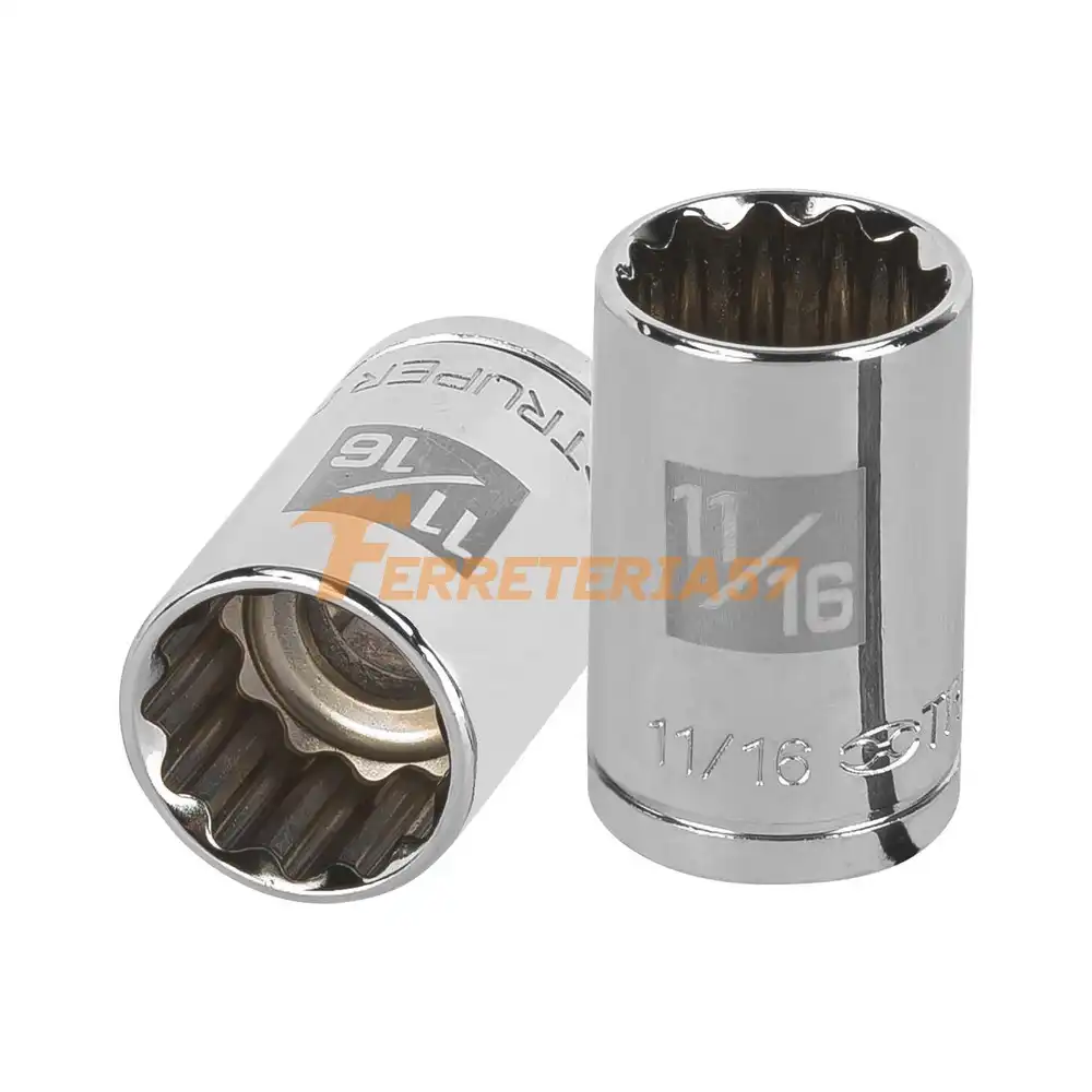 Dado de 11/16', 12 puntas, cuadro 1/2', Truper - 13305 - D-1222