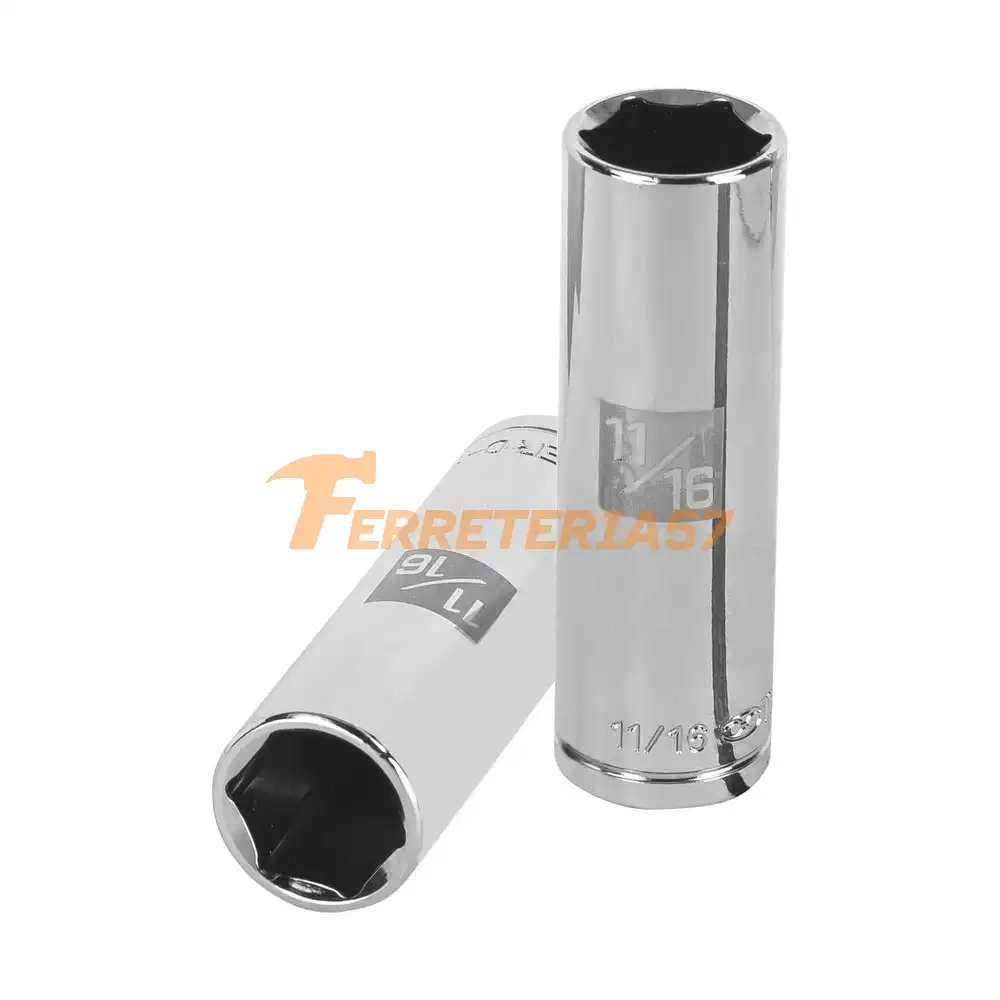 Dado largo de 11/16', 6 puntas, cuadro 1/2', Truper - 13328 - D-1222-HL