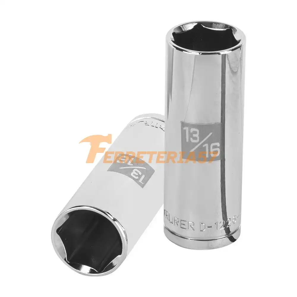 Dado largo de 13/16', 6 puntas, cuadro 1/2', Truper - 13330 - D-1226-HL
