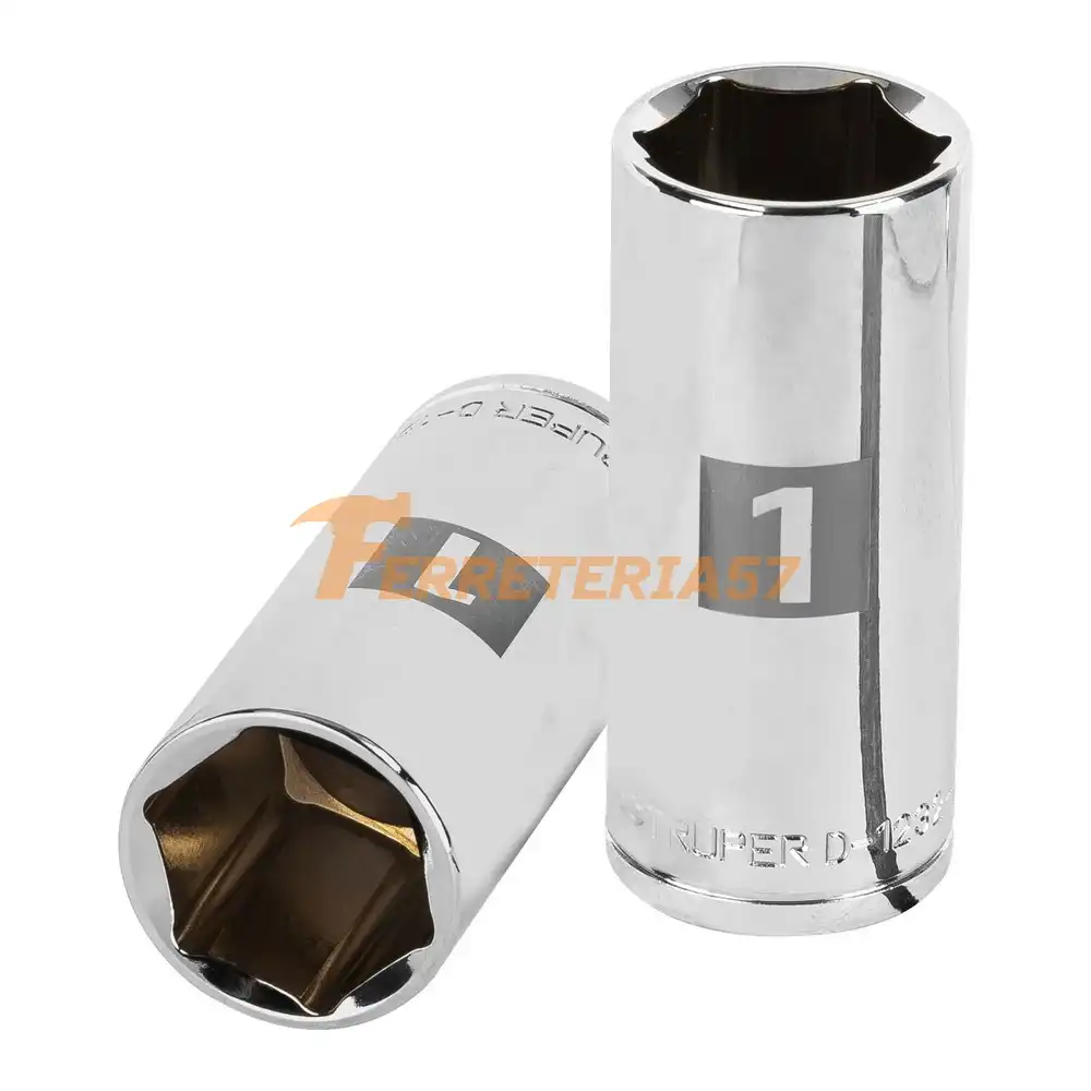 Dado largo de 1', 6 puntas, cuadro 1/2', Truper - 13333 - D-1232-HL