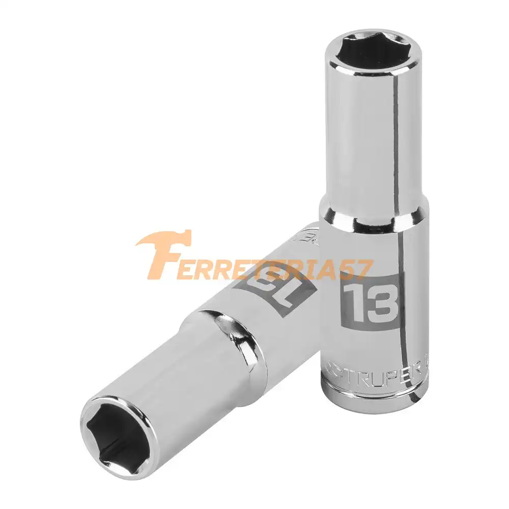 Dado largo de 13 mm, 6 puntas, cuadro 1/2', Truper - 13353 - D-1213-ML