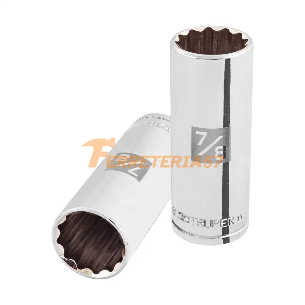 Dado largo de 7/8', 12 puntas, cuadro 1/2', Truper - 13368 - D-1228-EL
