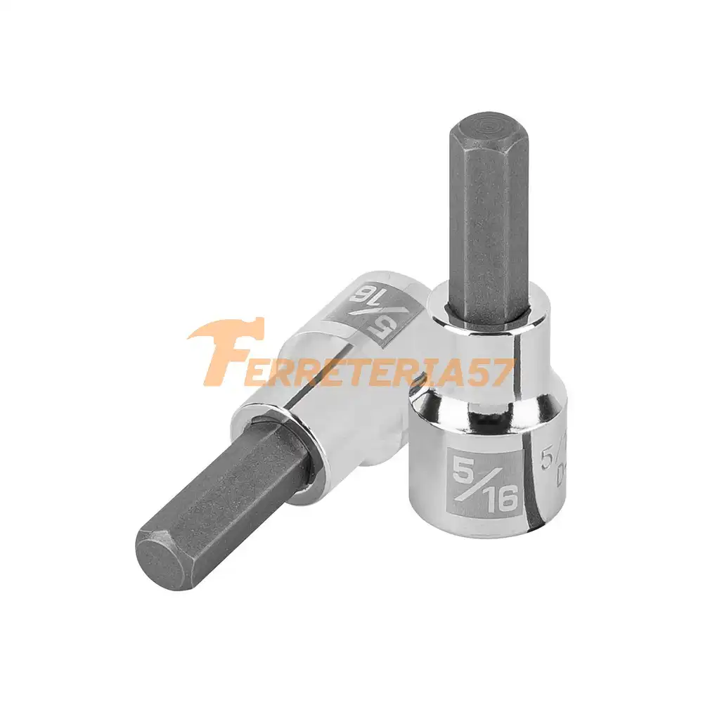 Dado punta hexagonal de 5/16', cuadro 3/8', Truper - 13466 - D-4990-5/16