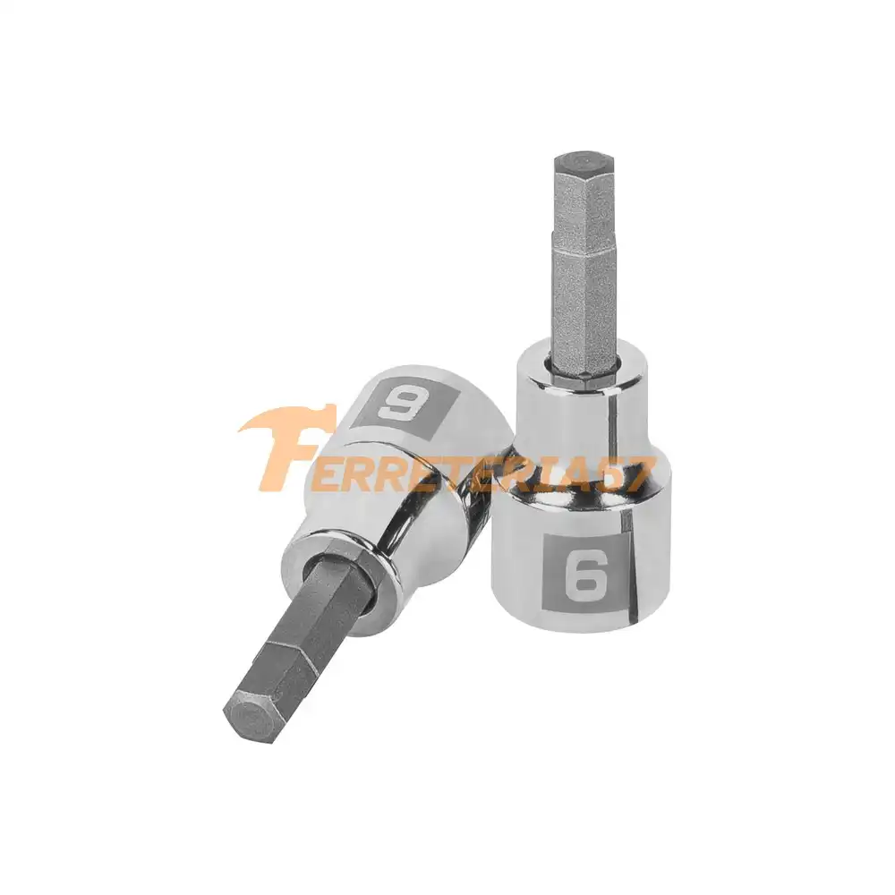 Dado punta hexagonal de 6 mm, cuadro 3/8', Truper - 13487 - D-4990-6M