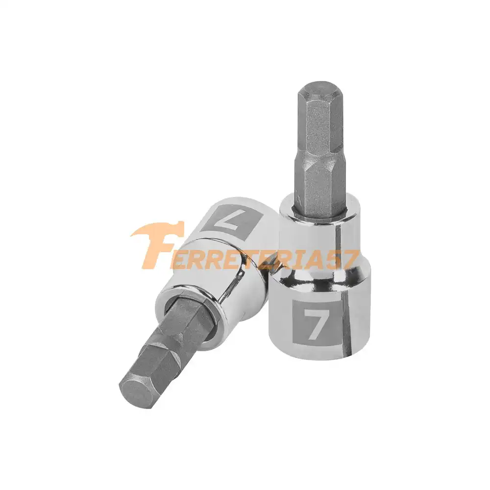 Dado punta hexagonal de 7 mm, cuadro 3/8', Truper - 13488 - D-4990-7M